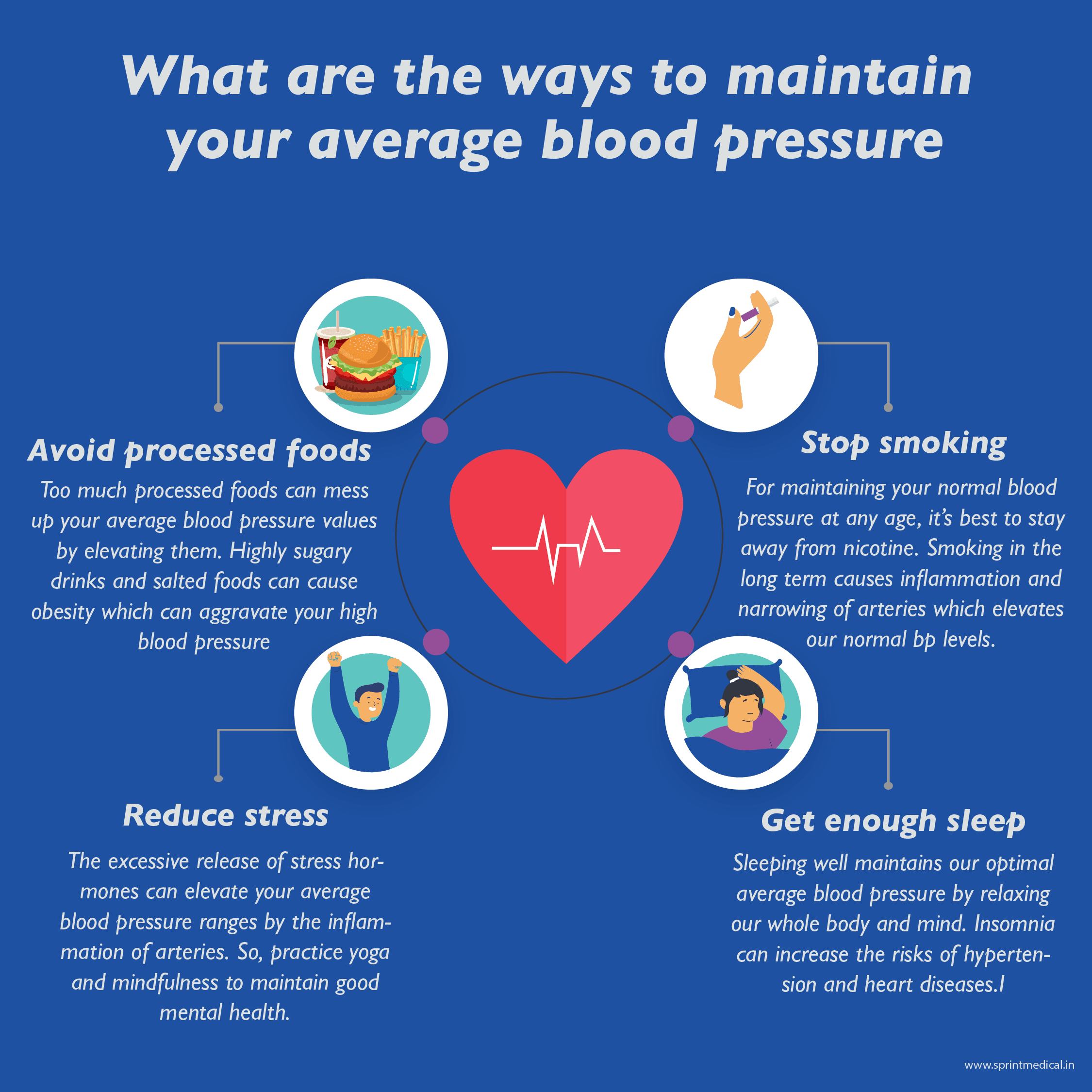 4 best ways to maintain your average blood pressure.