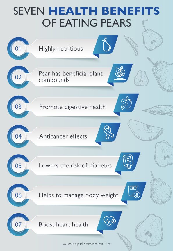 7 Health Benefits of Eating Pears