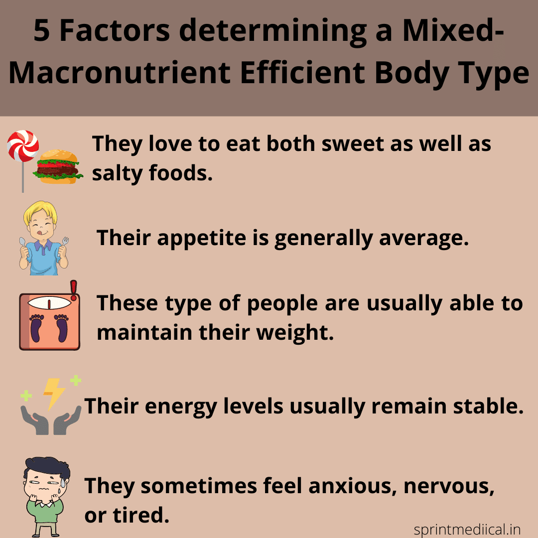 5 Factors determining a Mixed-Macronutrient Efficient Body Type