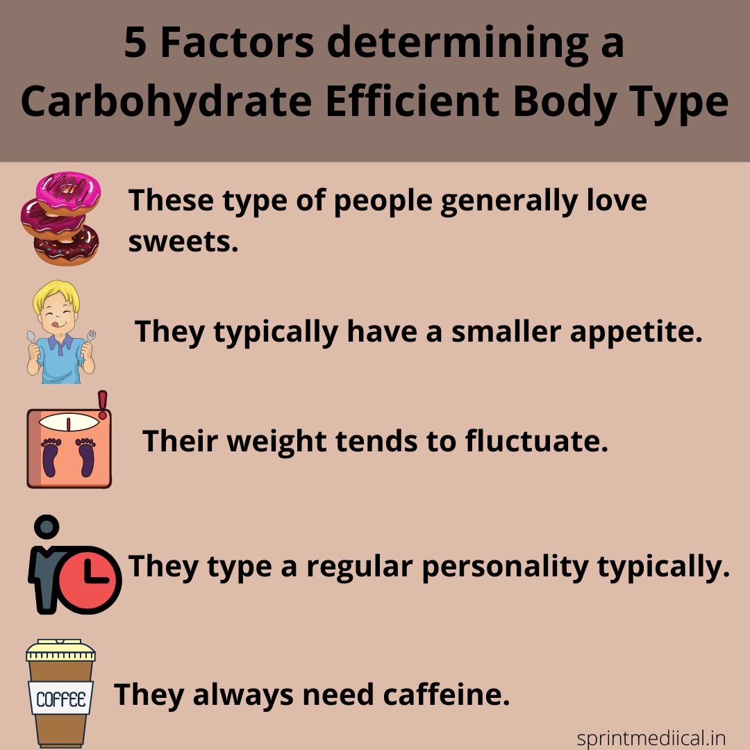 5 Factors determining a Carbohydrate Efficient Body Type