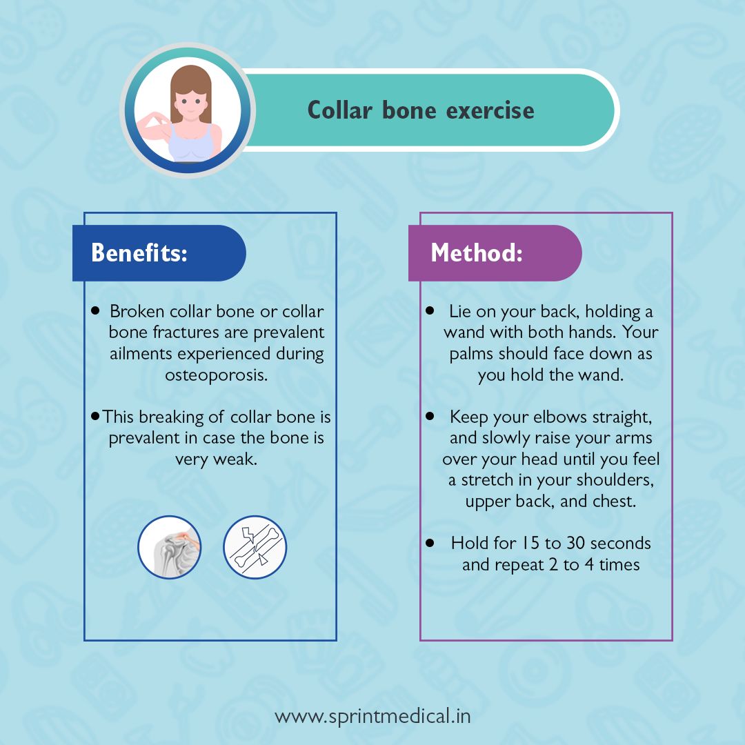 Collar bone exercise benefits and methods