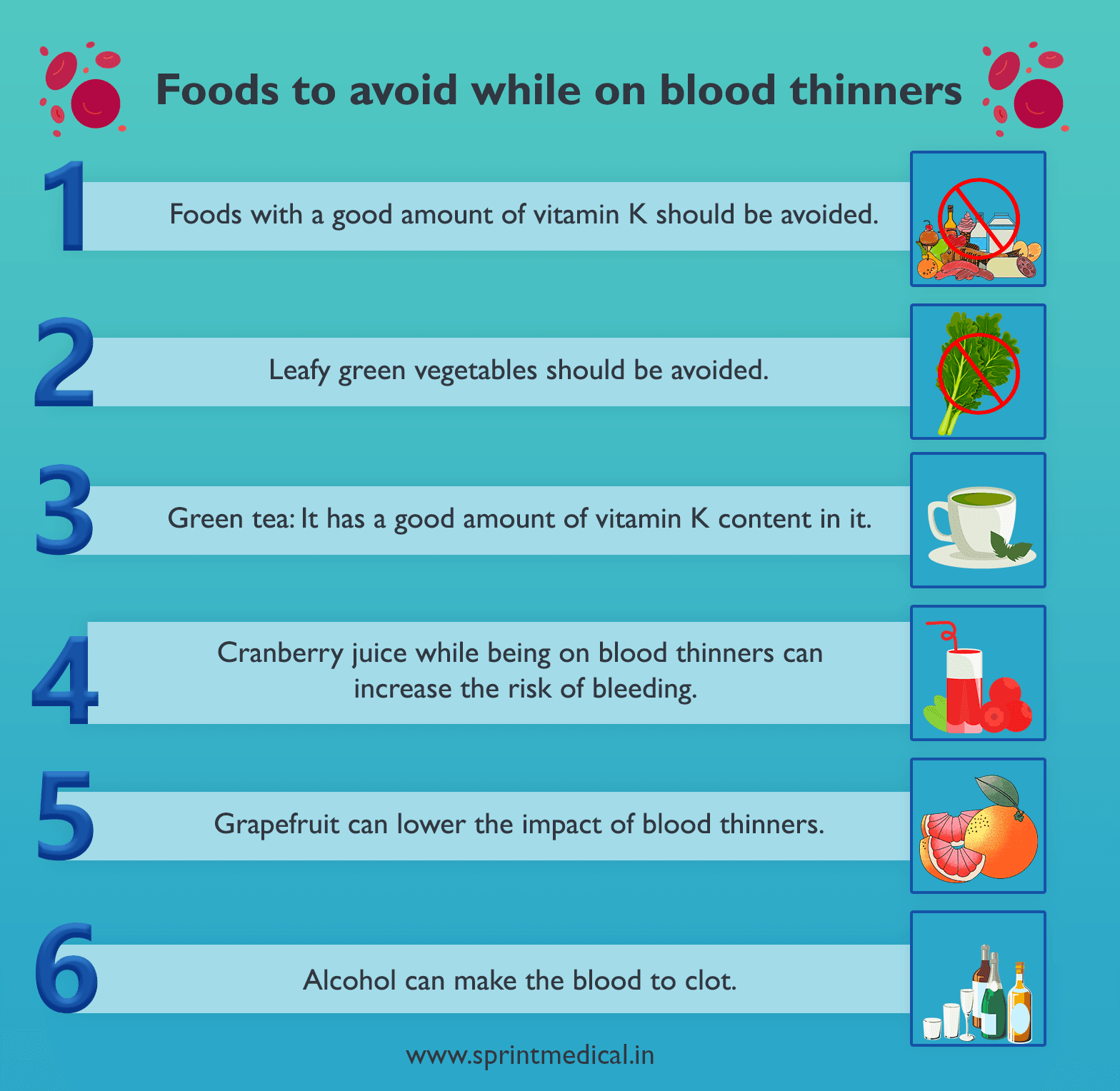 Foods to avoid while on blood thinners