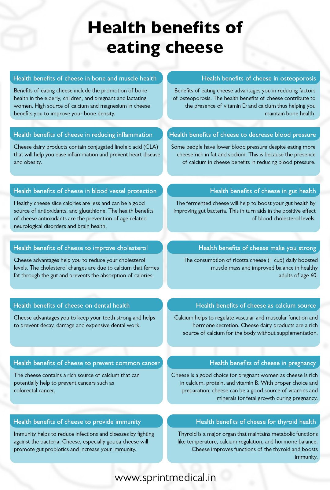 Health Benefits of Eating Cheese