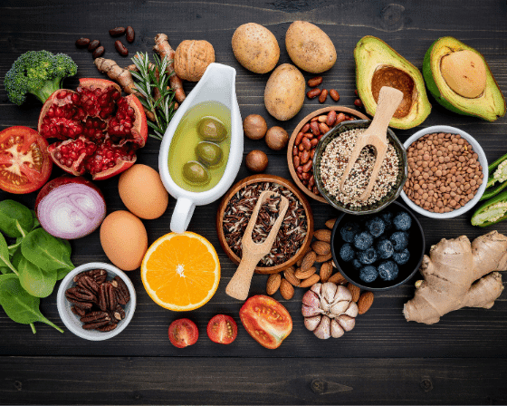 Heart Healthy foods: Avocado, Whole Grains, Seeds and Berries