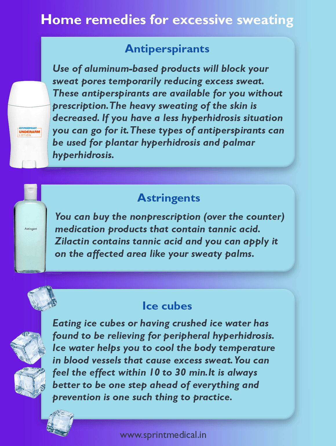 Home remedies for excessive sweating