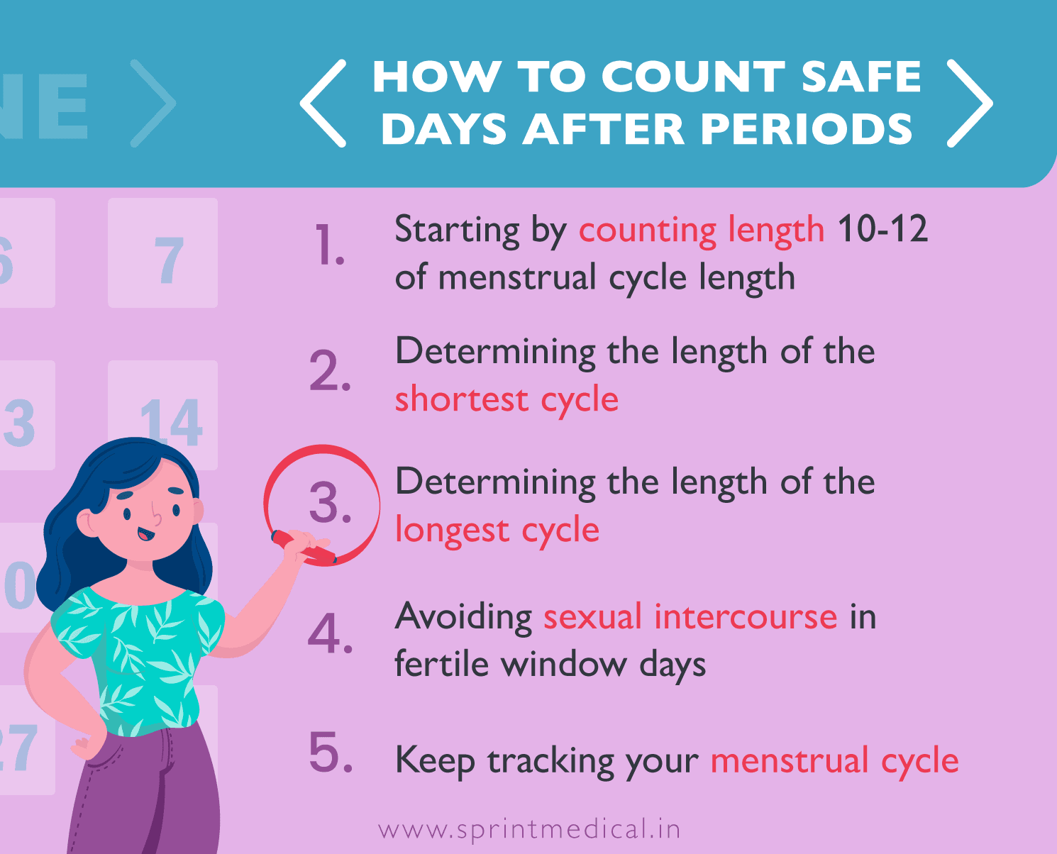 How to count safe days after periods