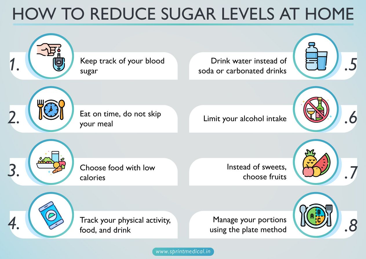 How to reduce sugar levels at home
