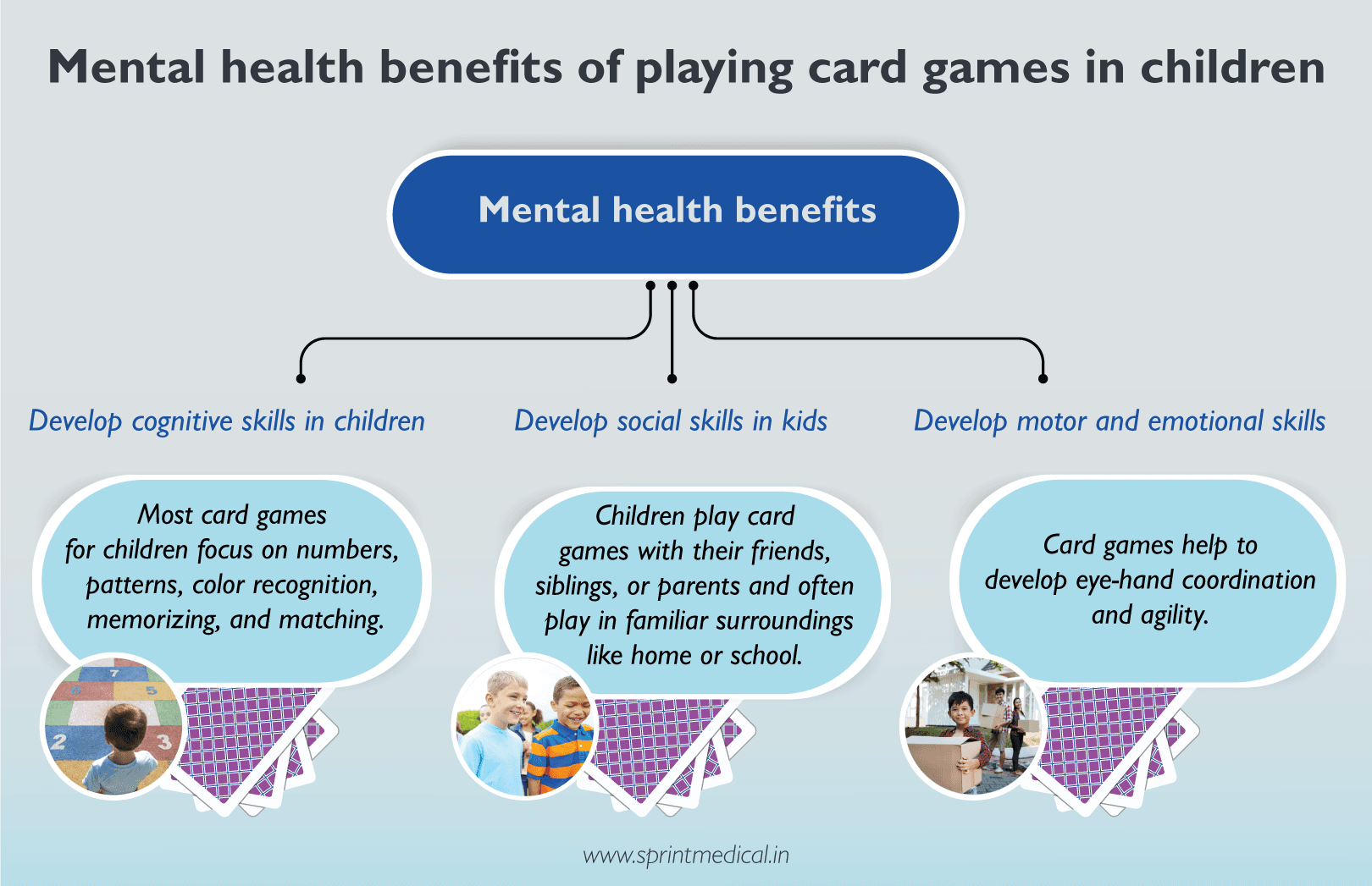 Mental health benefits of playing card games in children