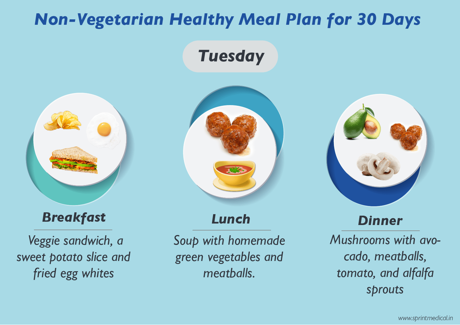 Non-Vegetarian Healthy Meal Plan for 30 Days Tuesday