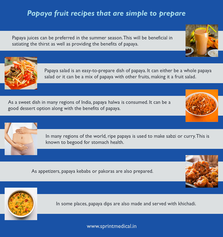Papaya fruit recipes that are simple to prepare