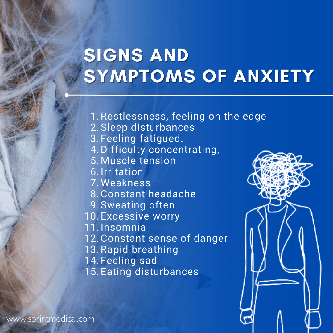 Signs and symptoms of anxiety