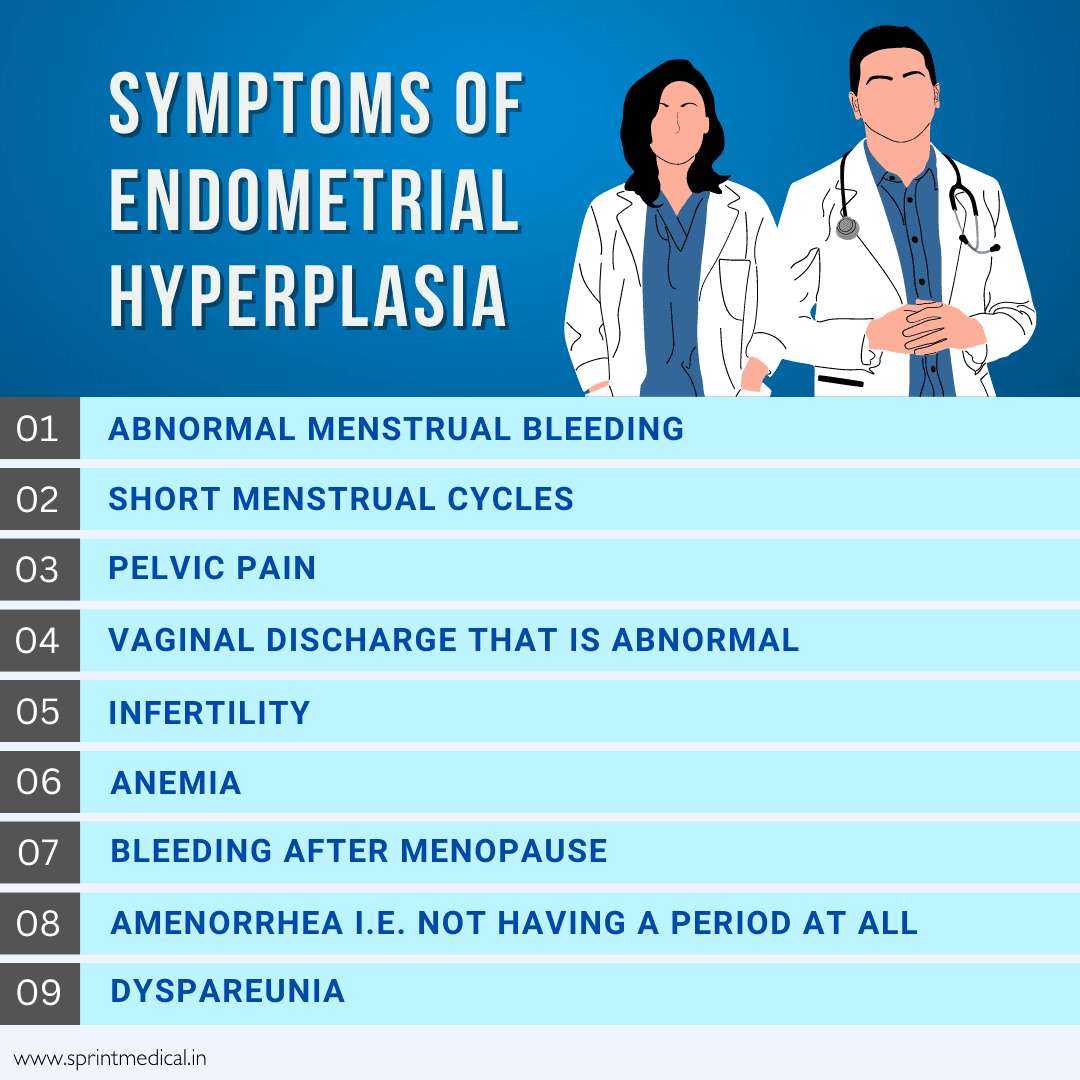 Symptoms of endometrial hyperplasia