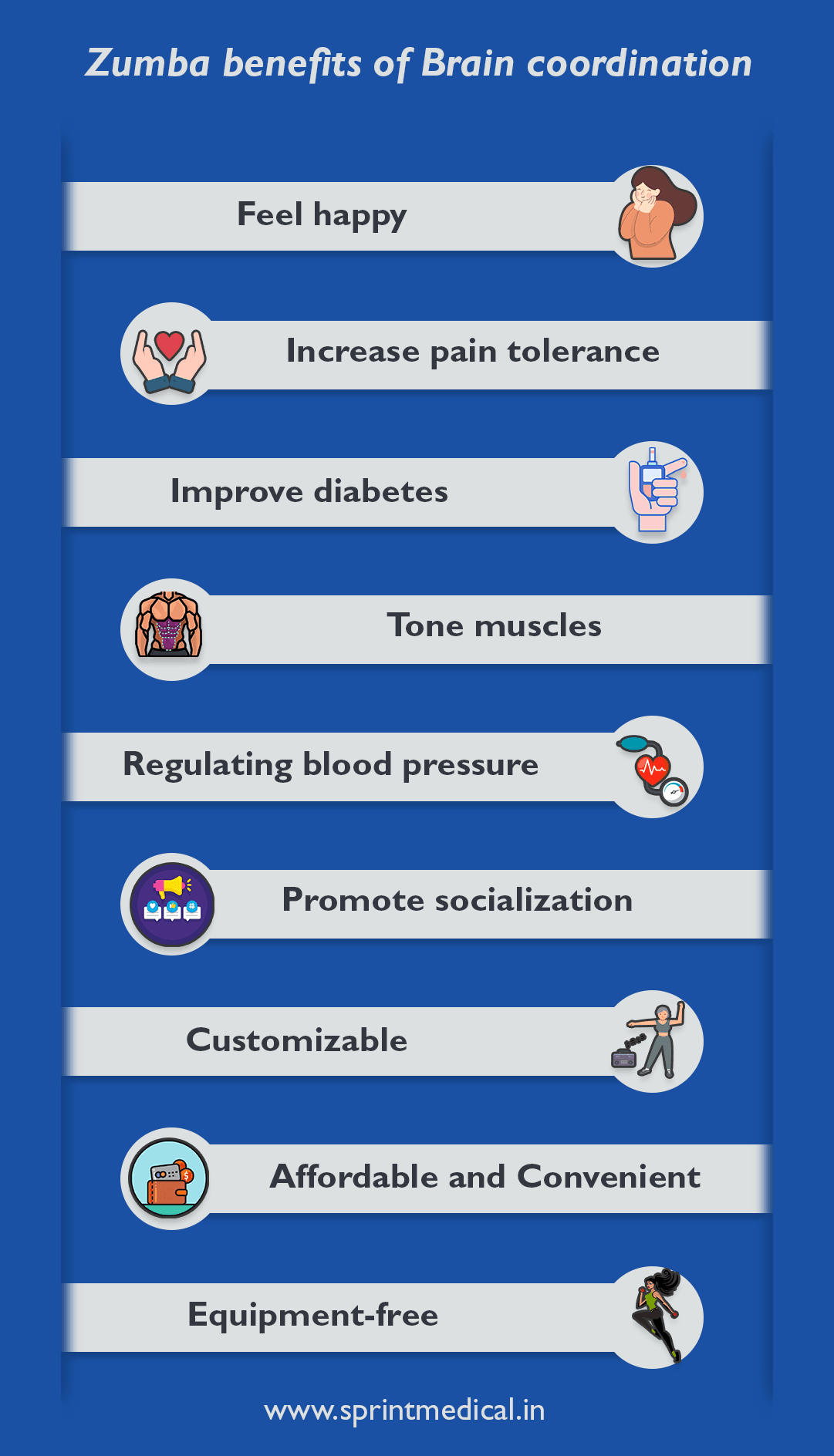 Zumba benefits of Brain coordination