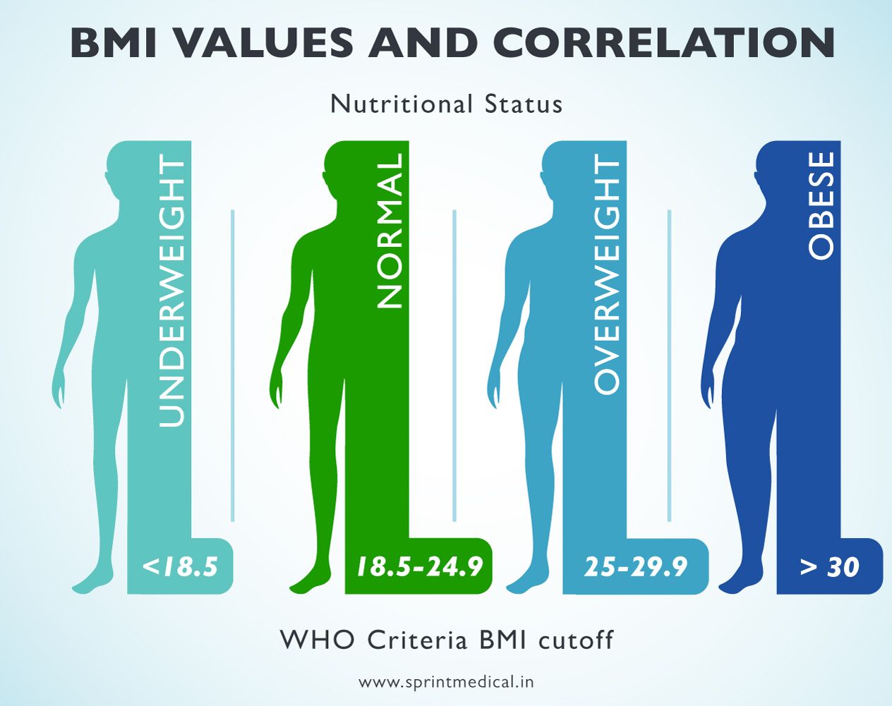 bmi values and correlation